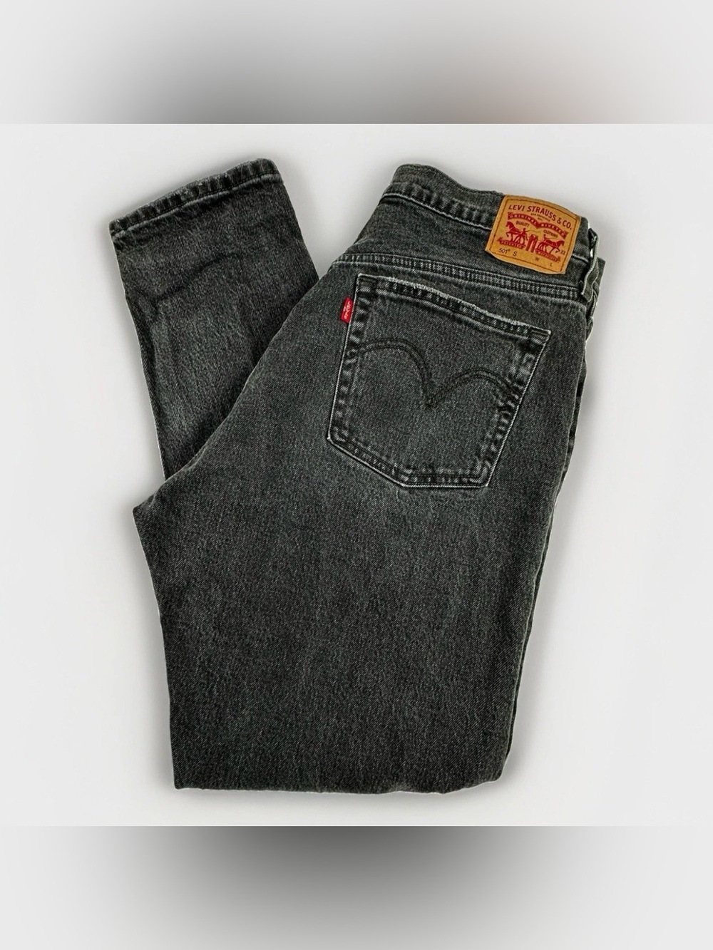 Levi's 501S Skinny Jeans Mens W32 L32 Black Button Fly Denim Pants